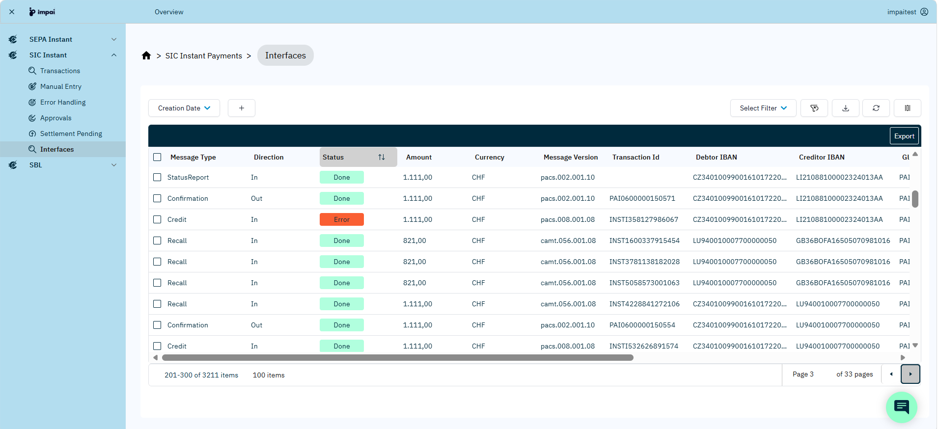 ImPAI interface and API reference screenshot